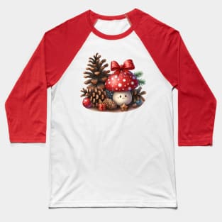 Little Cuties - Christmas Mushroom Baseball T-Shirt